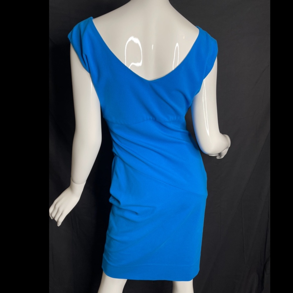 DVF Jori Dress Size 8 Career Ponte Ruched Slimming - Picture 6 of 15